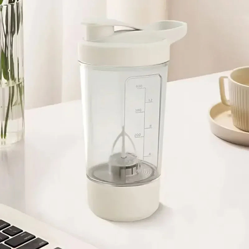 Electric Self Stirring Mug,Protein Powder Milkshake Shaker Bottle,USB Charging Shaker Cup with Scale 15 Oz Water Cup BPA Free