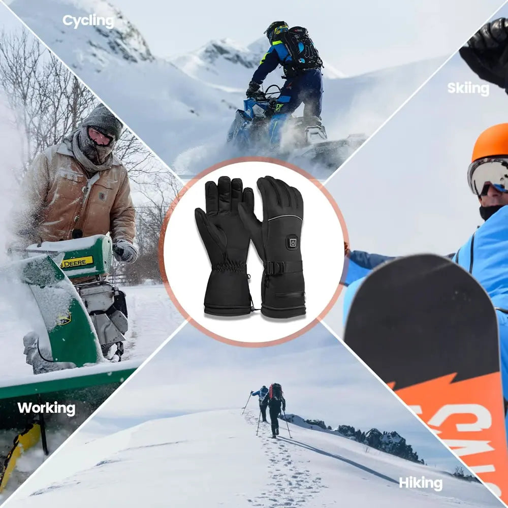 HG08 Outdoor Electric Heating Gloves Waterproof Guantes Touch Screen Li-Polymer Battery Riding Hiking Camping Motorbike Racing