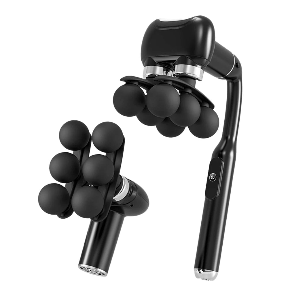 6-Heads Handhel Fascia Gun High Frequency Vibration Body Massage Gun Neck Shoulder Waist Back Handle Massager Fascia masajeador
