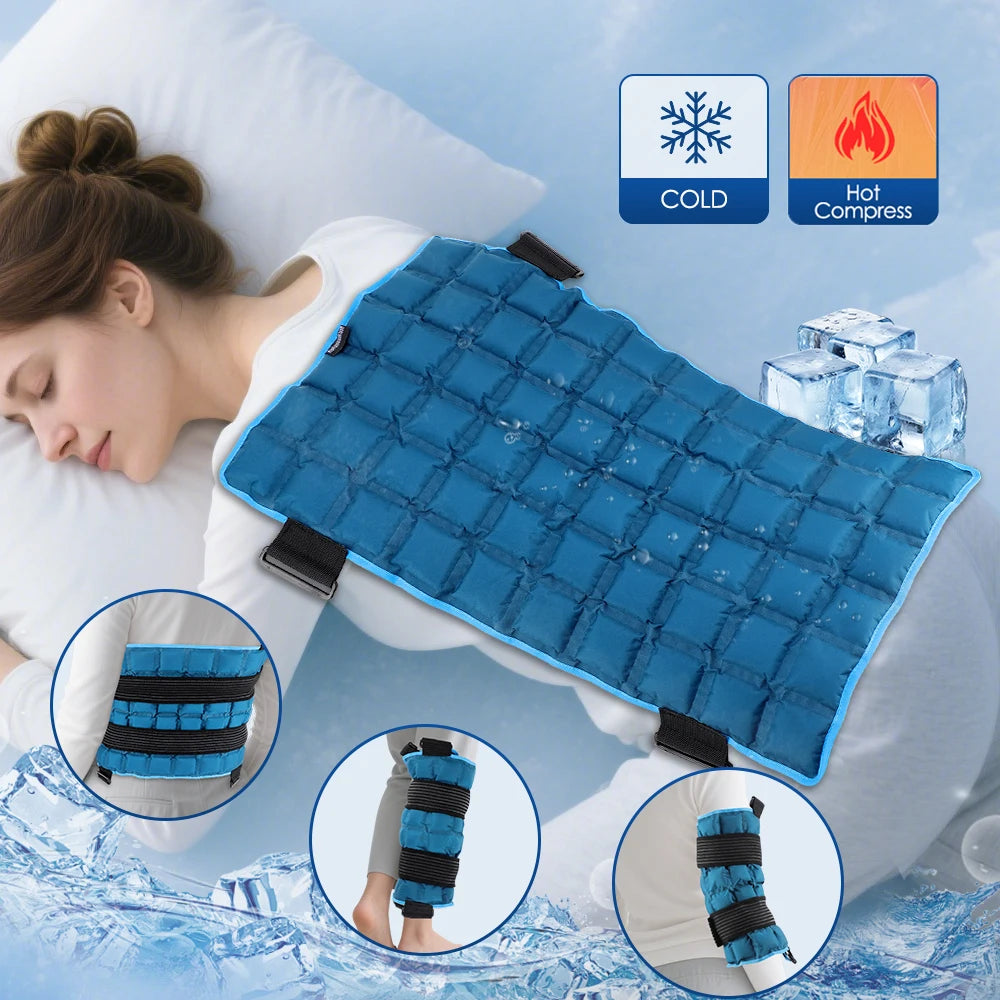 Cold/hot compress polymer Reusable Cold Ice Pack for Knee Compression Soft Injury Support Post-Operative Nursing Care Cooler