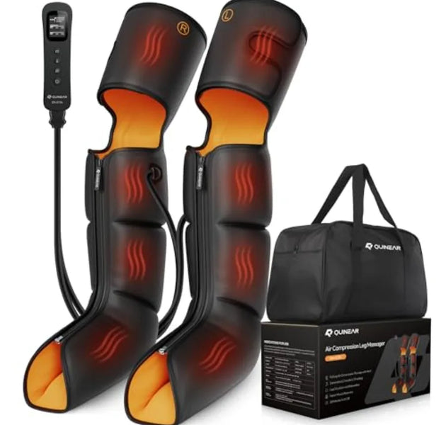 Leg Massager 3-in-1 Foot Calf and Thigh Massager with Heat and Compression Therapy Leg Massage Boots for Pain Relief FSA-HSA El