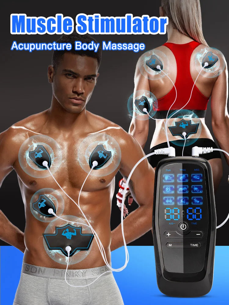 EMS Eletric Muscle Stimulation USB Physiotherapy Tens Unit Machines Pulse Impulse Mini Full Body Massager Slimming Machine