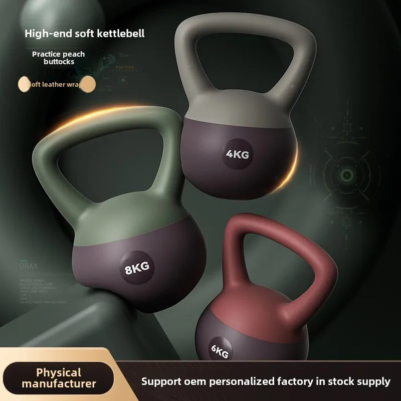 Women's Home Fitness Soft Kettlebell Dumbbell 6kg PVC Magic Men Exercise Equipment for Weight Loss and Butt Lifting