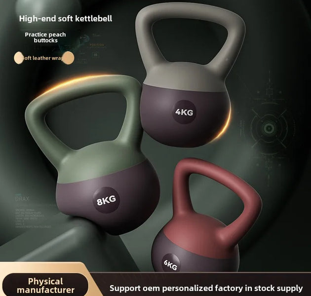 Women's Home Fitness Soft Kettlebell Dumbbell 6kg PVC Magic Men Exercise Equipment for Weight Loss and Butt Lifting