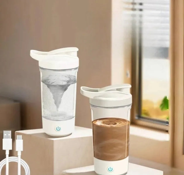 Electric Self Stirring Mug,Protein Powder Milkshake Shaker Bottle,USB Charging Shaker Cup with Scale 15 Oz Water Cup BPA Free