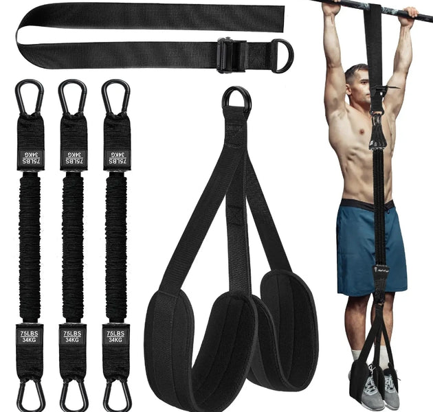 Assisted Belt Pull Up Bands 75-300 LBS  Multifunctional Assist Belt Strength Training Fitness Tools High Intensity Pull Up Band