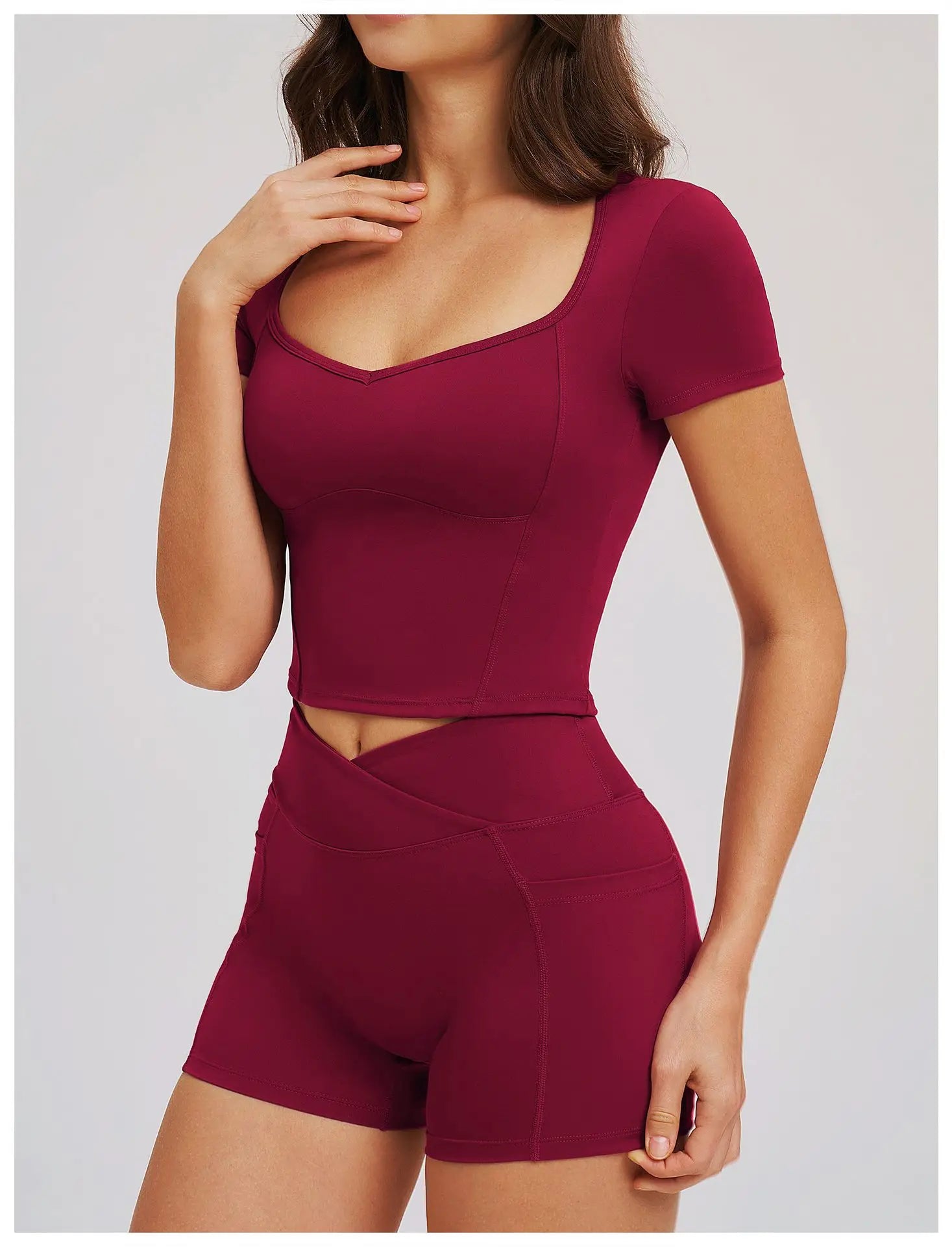 Yoga Short Sleeve Women Sport T Shirts Workout Fitness Clothes Yoga Shirt Gym Top Push Up Running Active Wear Sport Tops
