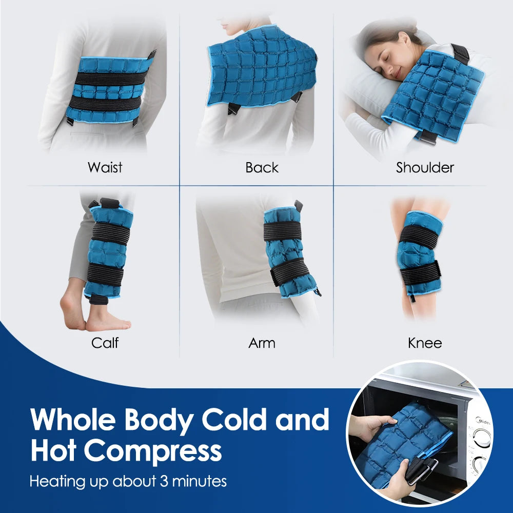Cold/hot compress polymer Reusable Cold Ice Pack for Knee Compression Soft Injury Support Post-Operative Nursing Care Cooler