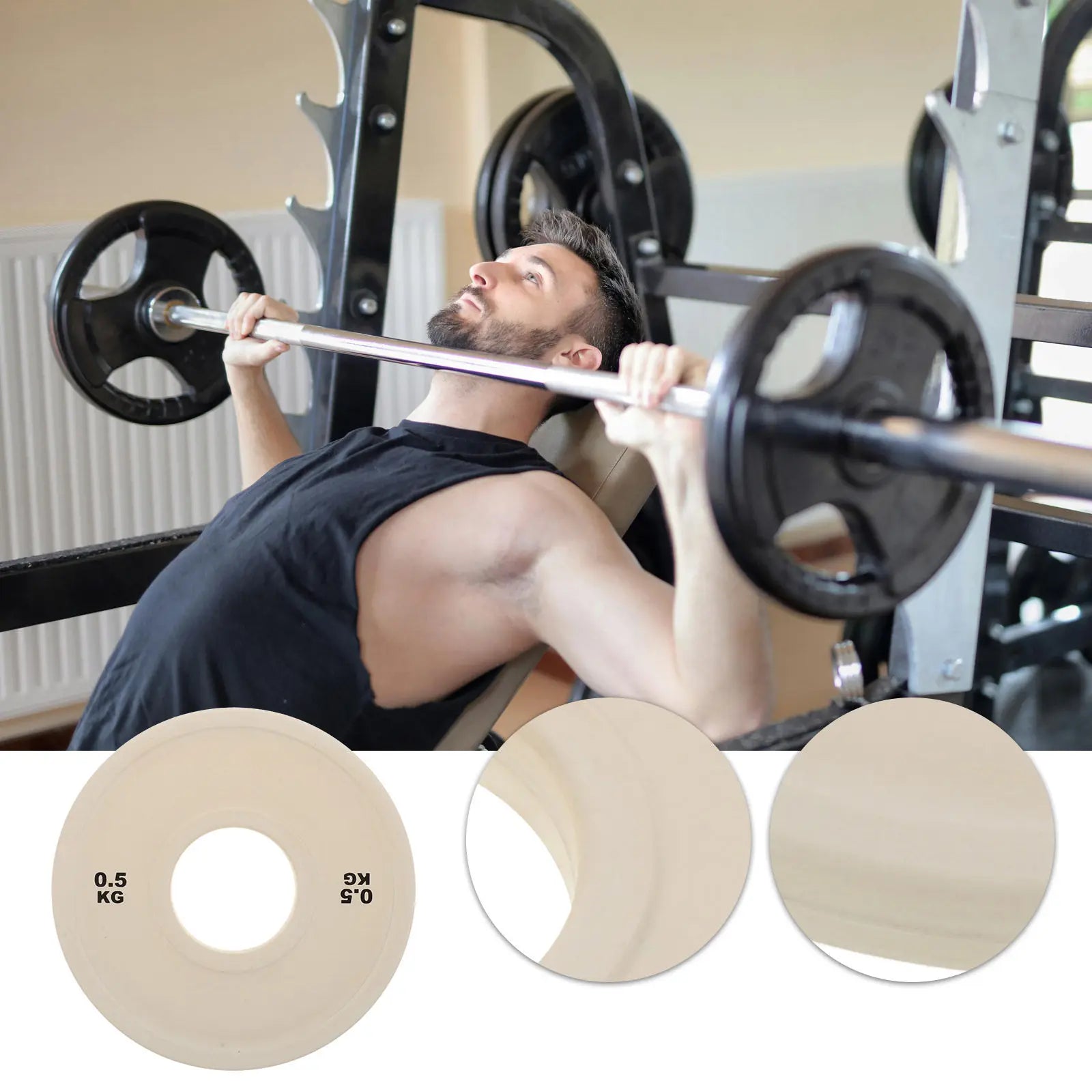 Rubber Bumper Plate Durable Weight Lifting Plates for Barbell Weights Easy to Store Transport Practical Bumper Plates