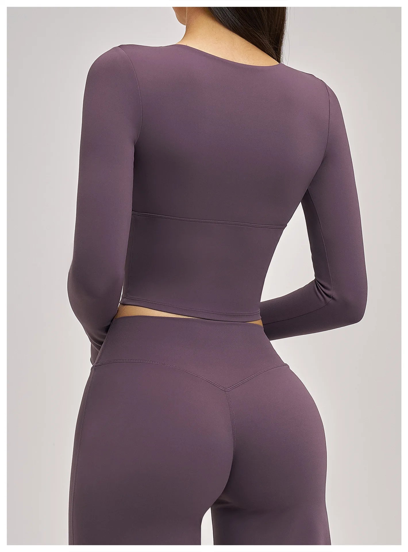 JUREN Yoga Long Sleeve Workout Top Gym Pilates Clothes Women Active Wear Sports Shirt Elastic Fitness Yoga Casual Running Shirts