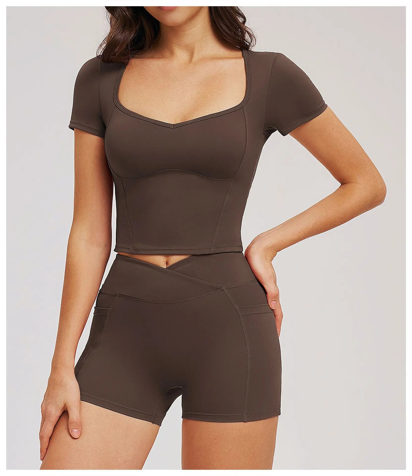 Yoga Short Sleeve Women Sport T Shirts Workout Fitness Clothes Yoga Shirt Gym Top Push Up Running Active Wear Sport Tops