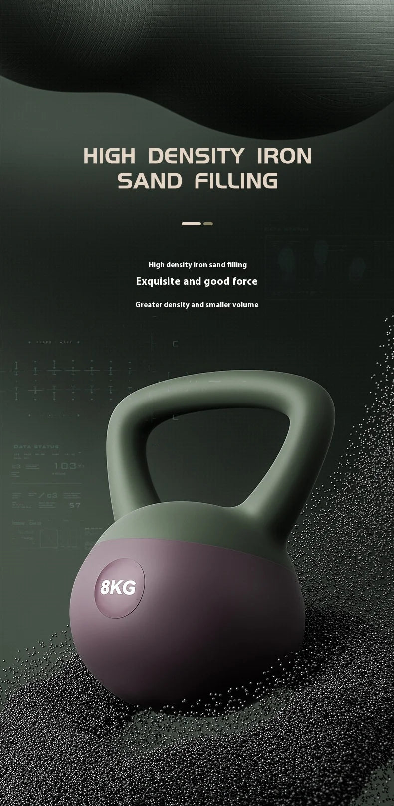 Women's Home Fitness Soft Kettlebell Dumbbell 6kg PVC Magic Men Exercise Equipment for Weight Loss and Butt Lifting