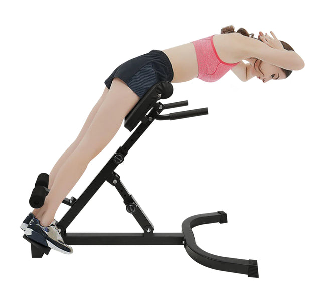 103*70*113 cm/ 40.55*27.55*44.48 in Black Home Fitness Workout Roman Chair Hyperextension Back Extension Bench Adjustable