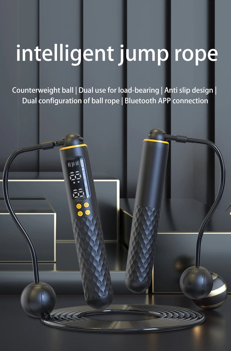 New rechargeable USB Electronic Technology Jump Rope Wire Rope Adjustable Jump Rope Trainer Digital Wireless Calorie Counter