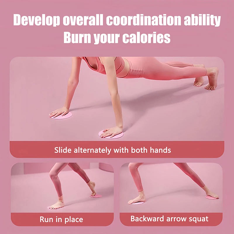 1Pair Abdominal Exercise Sliding Plate Pilates Fitness Core Sliders Yoga Gym Discs Slider Body Muscle Training Equipment