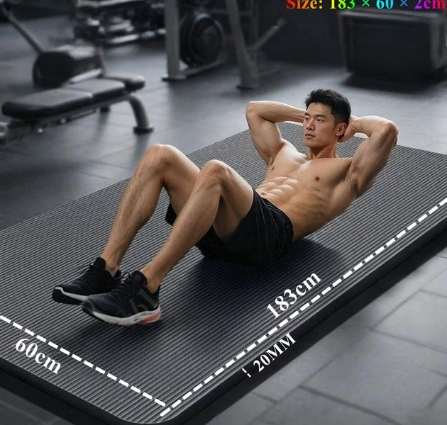 20MM 183×60cmThick Yoga Mats Anti-slip Sport Fitness Mat Blanket for Exercise Yoga and Pilates Gymnastics Mat Fitness Equipment