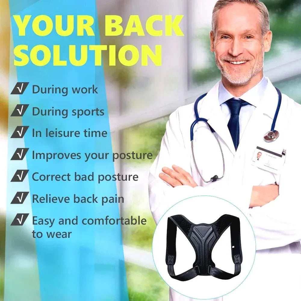 Adjustable Back Shoulder Posture Corrector Belt Clavicle Spine Support Reshape Your Body Home Office Sport Upper Back Neck Brace