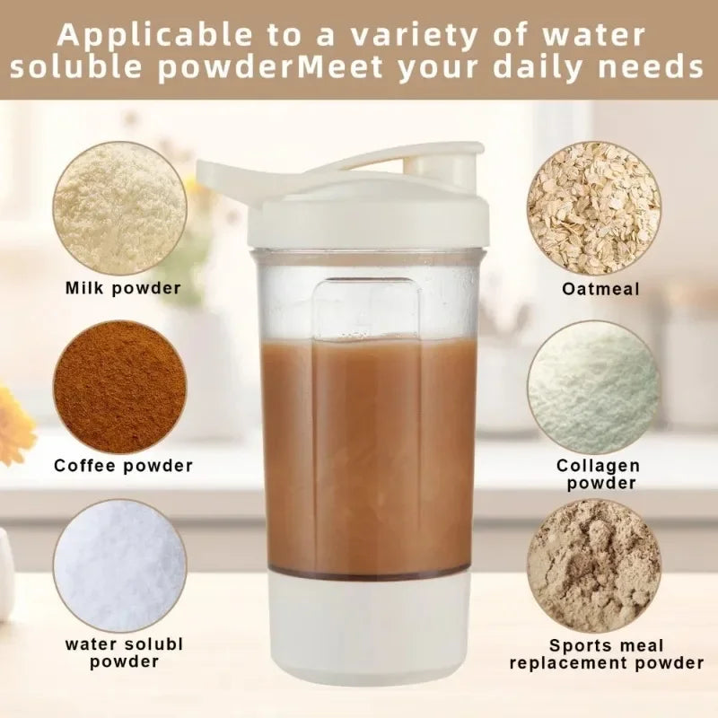 Electric Self Stirring Mug,Protein Powder Milkshake Shaker Bottle,USB Charging Shaker Cup with Scale 15 Oz Water Cup BPA Free