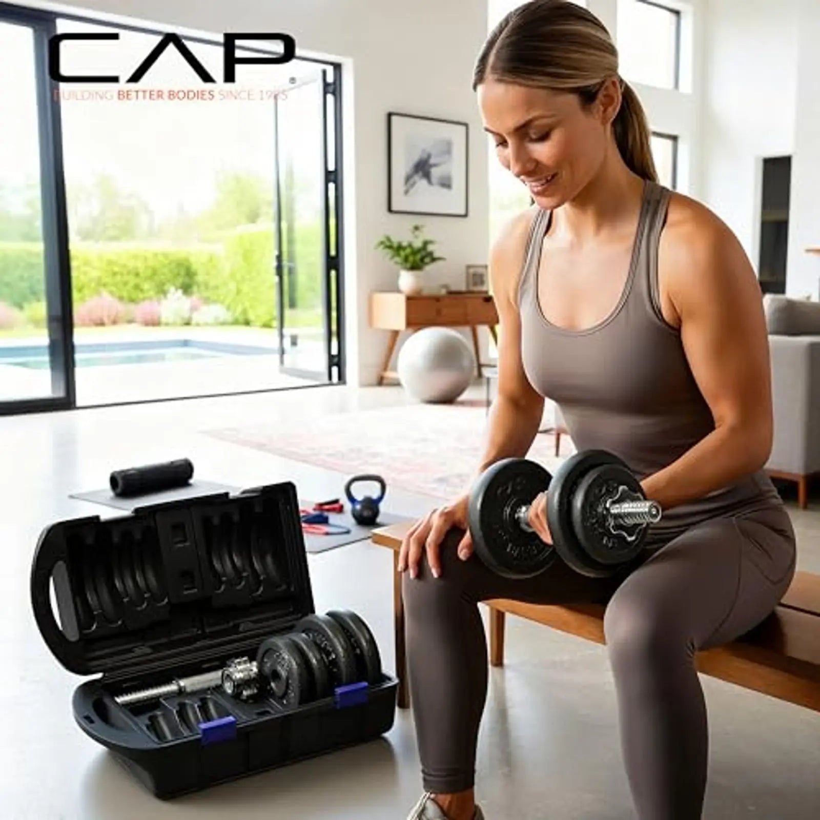 Adjustable Dumbbells Set, Quick Change Weights, Home Gym Dumbbell, Strength Training for Men Women