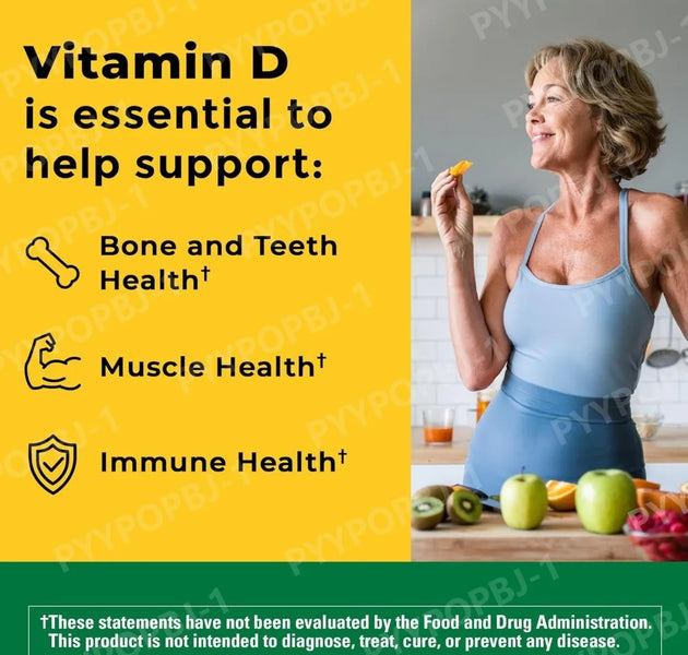 Vitamin D3 2000 IU (50 Mcg), Vitamin D Supplement for Bone, Teeth, Muscle and Immune Health Support, 220 Tablets, 22