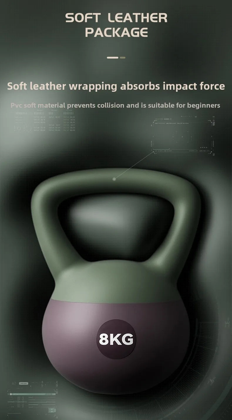 Women's Home Fitness Soft Kettlebell Dumbbell 6kg PVC Magic Men Exercise Equipment for Weight Loss and Butt Lifting
