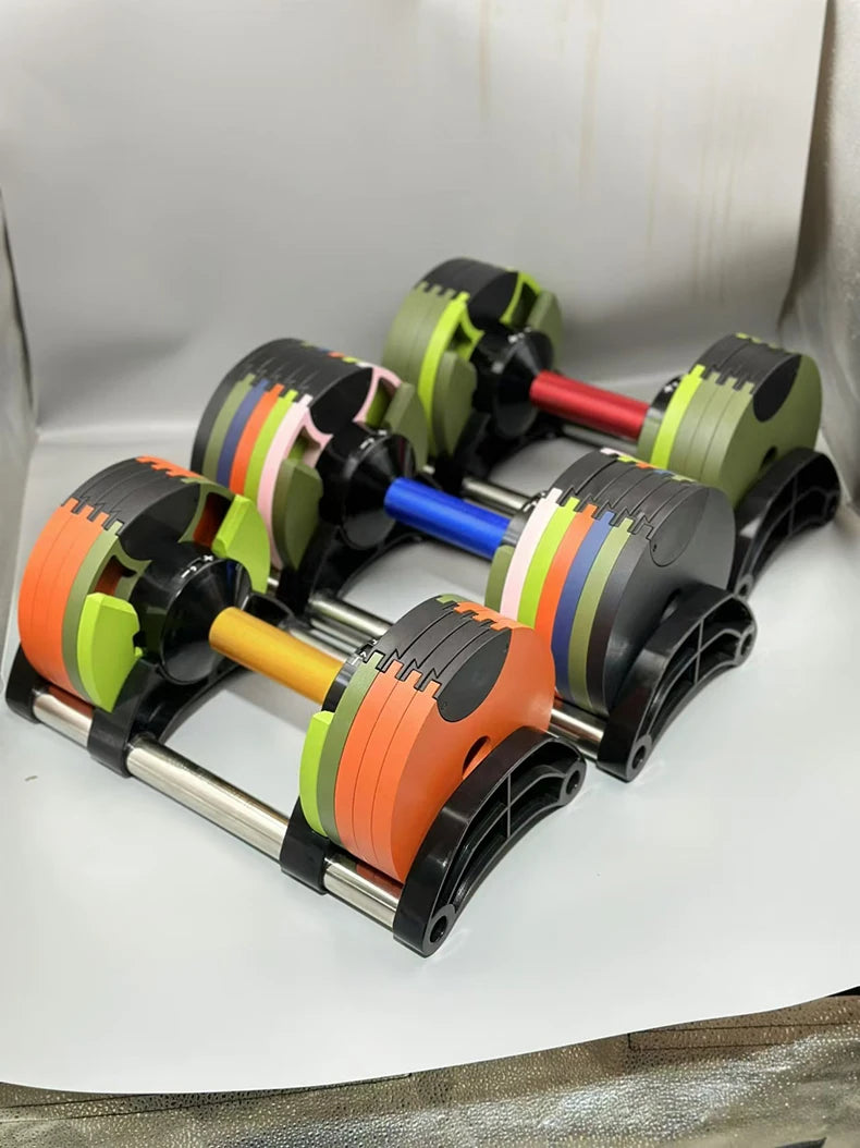 Adjustable Round Dumbbell Set, Second Generation, 2kg Increase, 24kg, 36kg, Fitness, Newly Upgraded