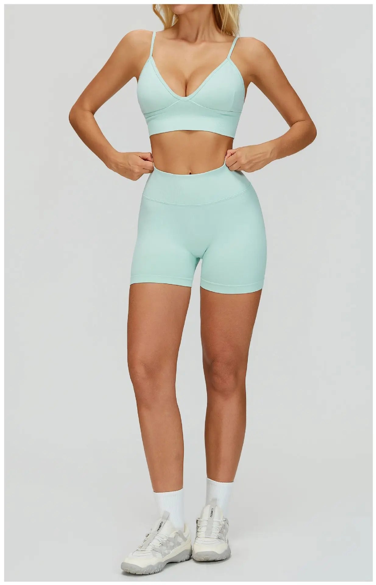 2/3PCS Seamless Yoga Set Gym Workout Suits Athletic Wear Women Legging Fitness Bra Crop Top Long Sleeve Sports Suits Sportswear