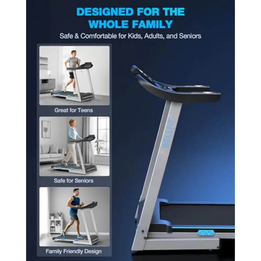 Auto Incline Folding Treadmill 10 Incline Desk Walking Pad with Handlebar 400 lbs Heavy-Duty Ccity Space-Saving Quiet Under-Des