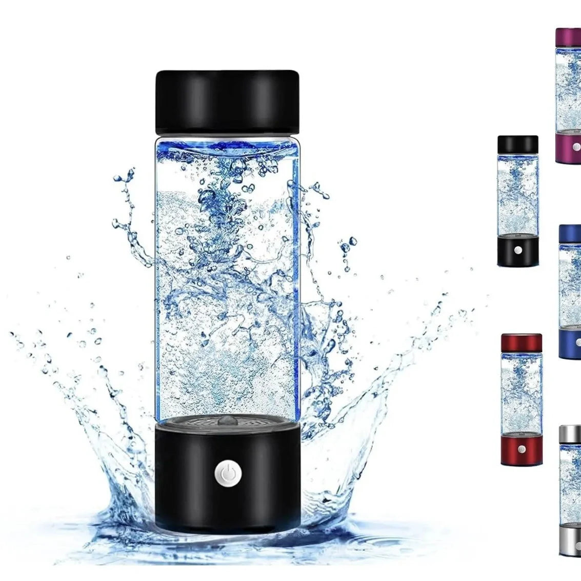 One hydrogen water bottle, hydrogen-rich water cup, USB-charged hydrogen electrolysis generator (3 minutes charge), fitness