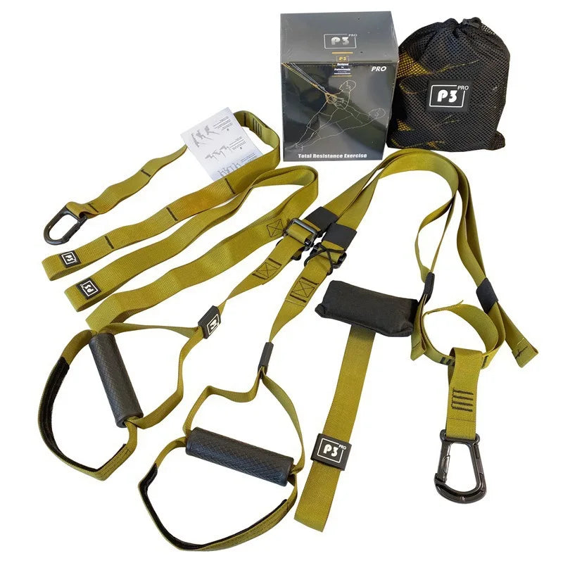Suspension Training Strap Fitness Strength Power Suspension Trainer Adjustable Yoga Strap Wall Mount Professional Tensioner