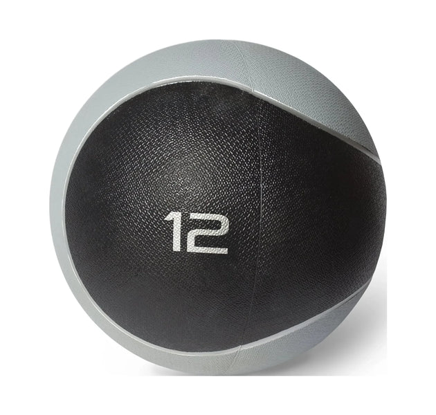 12lb Rubber Medicine Ball, Textured Grip for Strength Training, CrossFit & Gym Workouts, Durable & Bounce Resistant