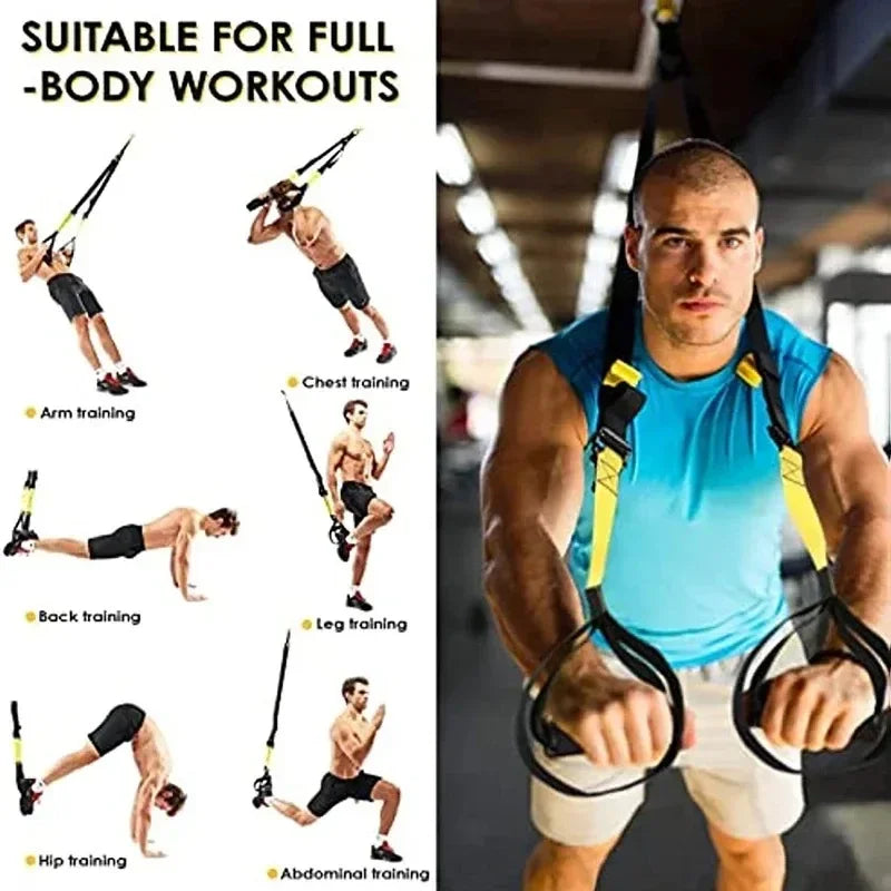 1Set Suspension Training Strap Fitness Strength Power Suspension Trainer  Yoga Strap Wall Mount Professional Trx Tensioner