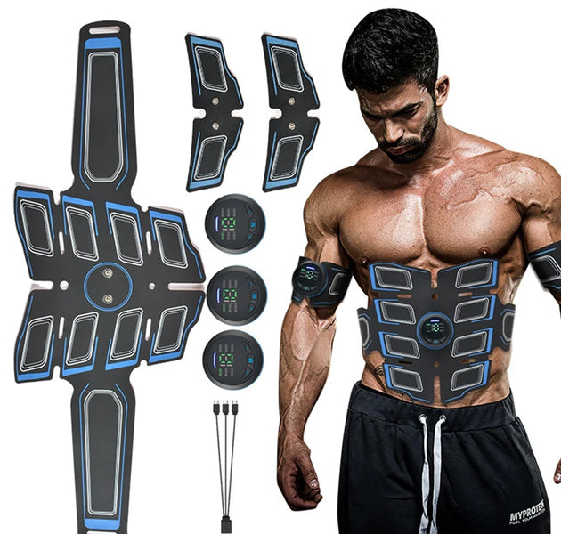 EMS Abdominal Muscle Trainer Portable Massager Electronic Training Belt Exercise Fitness Equipment Toning Arm Back Body Massager