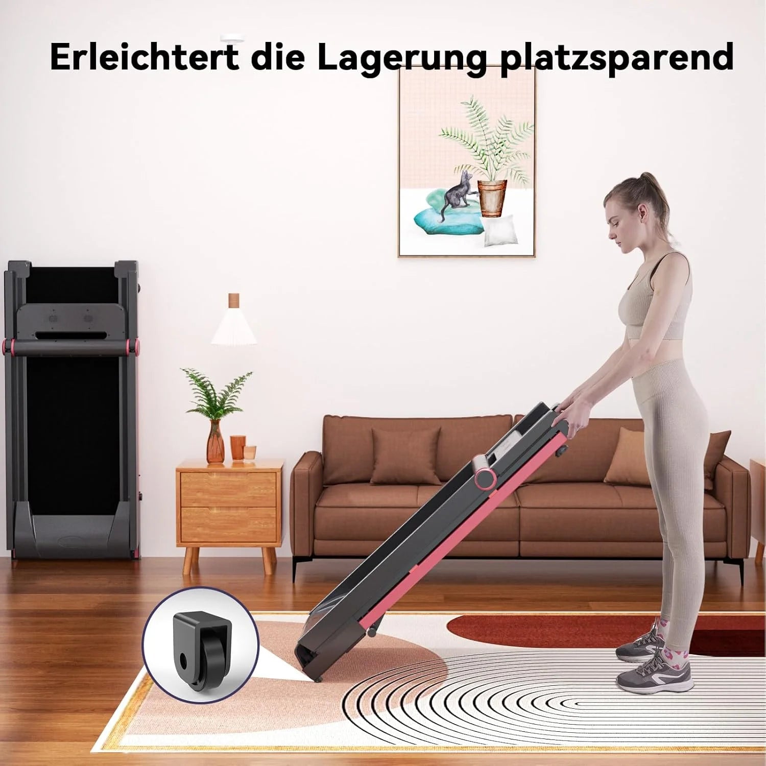 3.5HP Foldable Treadmill 350lbs Adjustable 6% Incline Walkingpad for Home/Office LCD APP Data Treadmills 10MPH Exercise Machine