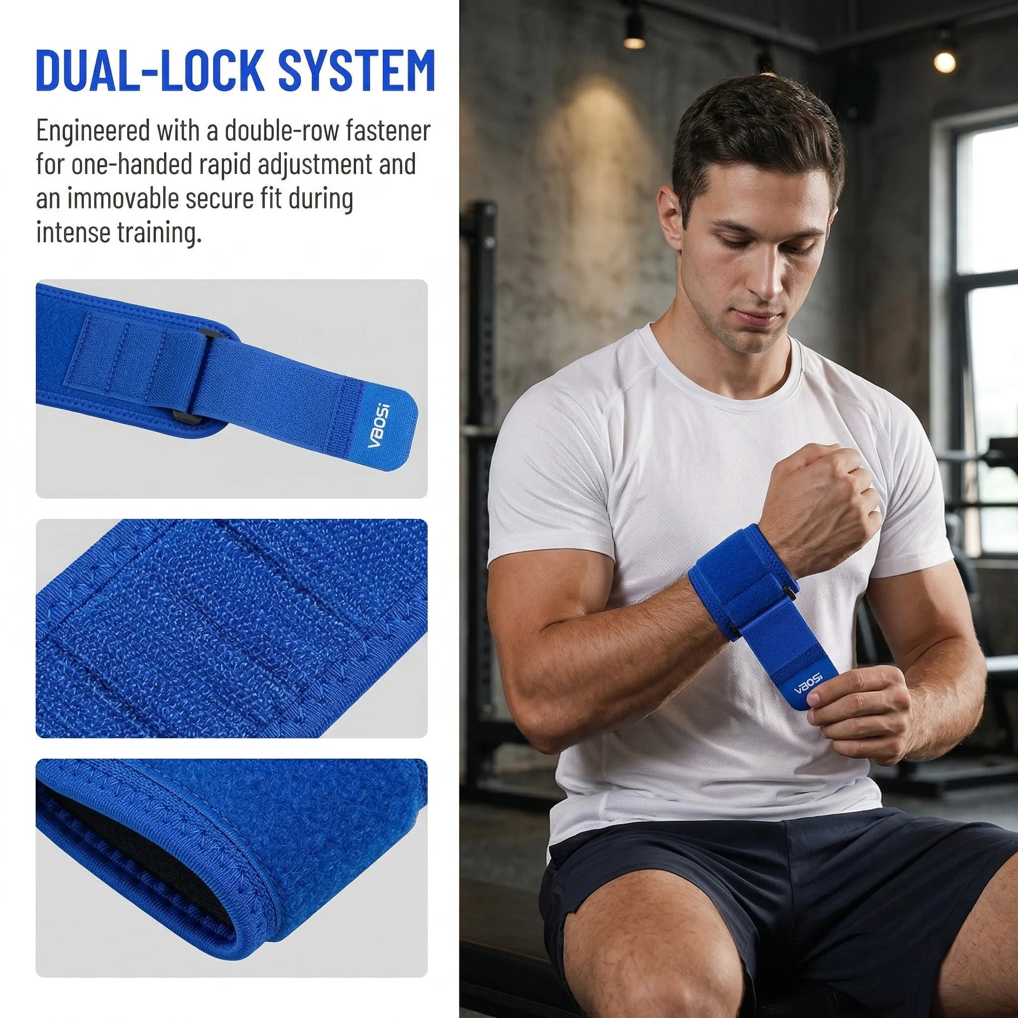 1 Piece Unisex Elastic Wrist Wraps Weight Lifting Brace Guard Band for Gym Fitness Protection Barbell Strap