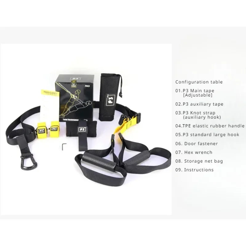 1Set Suspension Training Strap Fitness Strength Power Suspension Trainer  Yoga Strap Wall Mount Professional Trx Tensioner