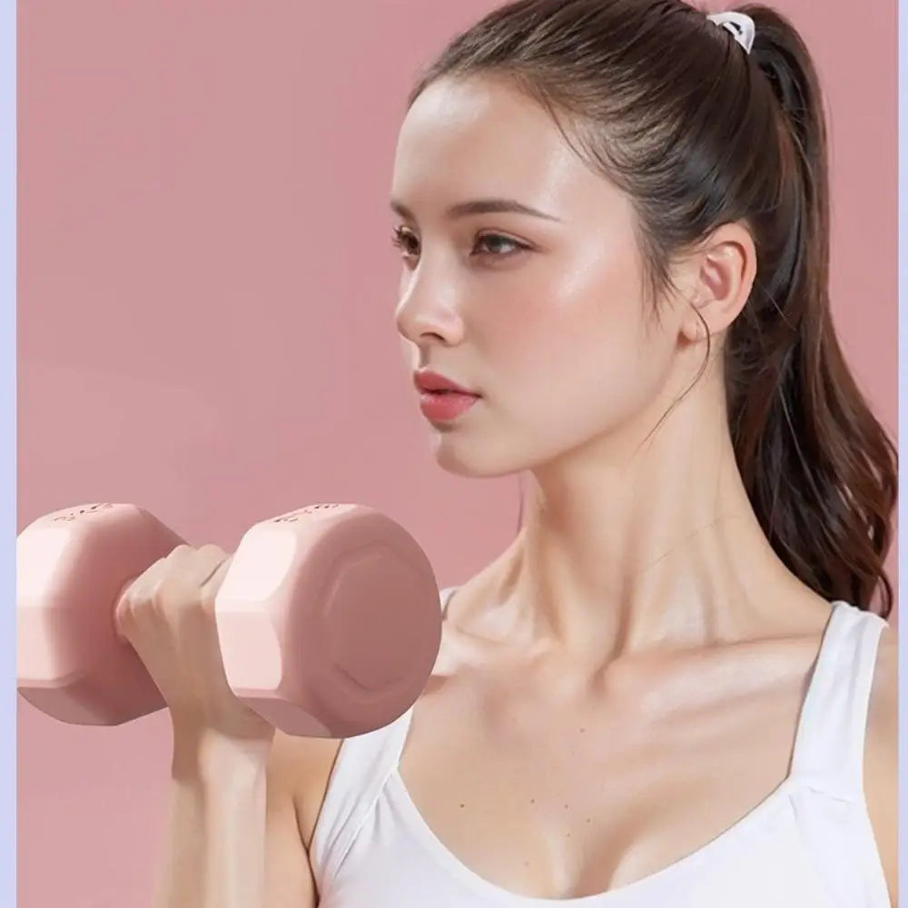 1PC New 1kg Fitness Dumbbell Set PVC Non-Slip Kettlebell Waterproof Anti-Roll Small Dumbbell Home Equipment