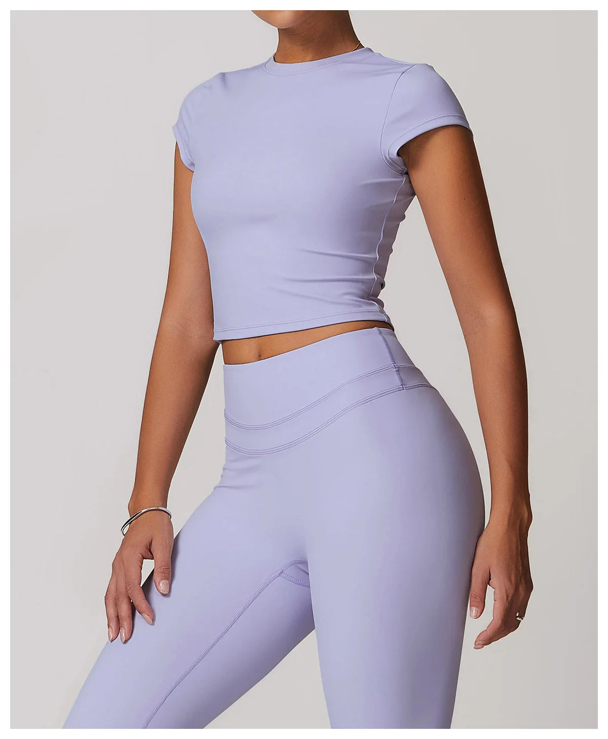 JUREN Women Clothes Yoga Top Sport T Shirt Fitness Clothes Short Sleeve Yoga Shirt Gym Top Workout Running Active Wear Sport Top