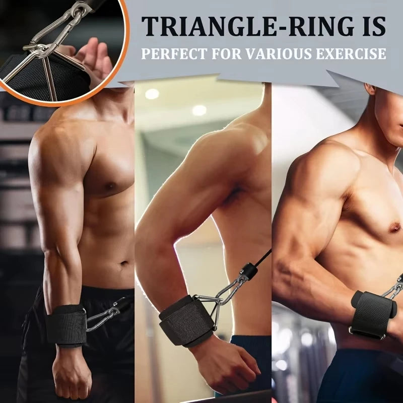 Adjustable Wrist Cuffs Neoprene Padded Straps for Cable Machines Resistant Band Strength Training Fitness Equipment