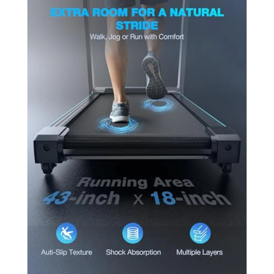 Auto Incline Folding Treadmill 10 Incline Desk Walking Pad with Handlebar 400 lbs Heavy-Duty Ccity Space-Saving Quiet Under-Des