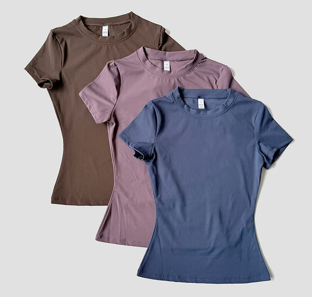 Women Yoga Top Seamless Sport T Shirts Fitness Clothes Short Sleeve Yoga Shirt Gym Top Running  Active Wear