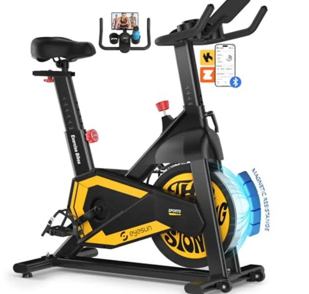 Indoor Cycling Bike for Home Exercise with Adjustable Magnetic Brake Pad Resistance Silent Belt Drive 330lbs Weight Ccity Upgra