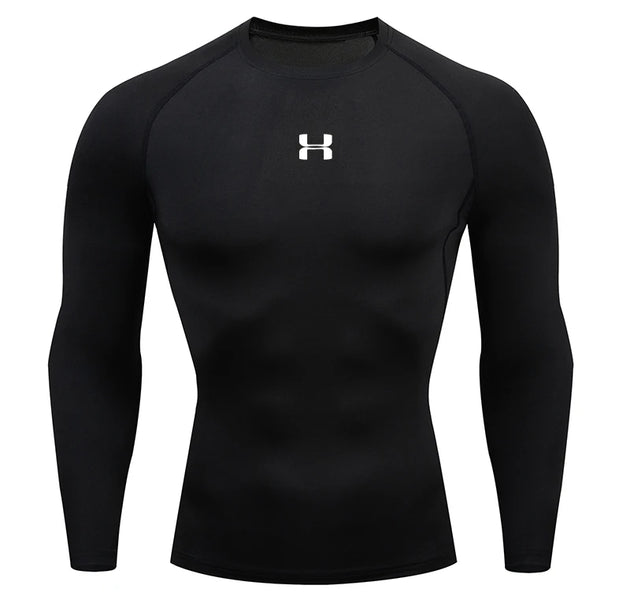 Men Running Compression T-shirt Long sleeves Sport Tees Gym Fitness Sweatshirt Male Jogging Tracksuit Homme Athletic Shirt Tops