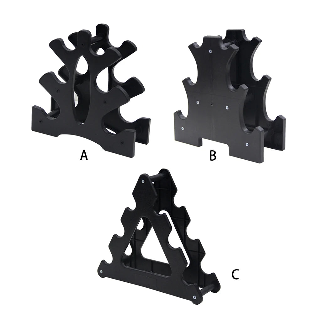 Weight Storage Organizer 3 Tier Dumbbell Holder Compact Dumbbell Rack Stand Only Small for Home Gym Organization