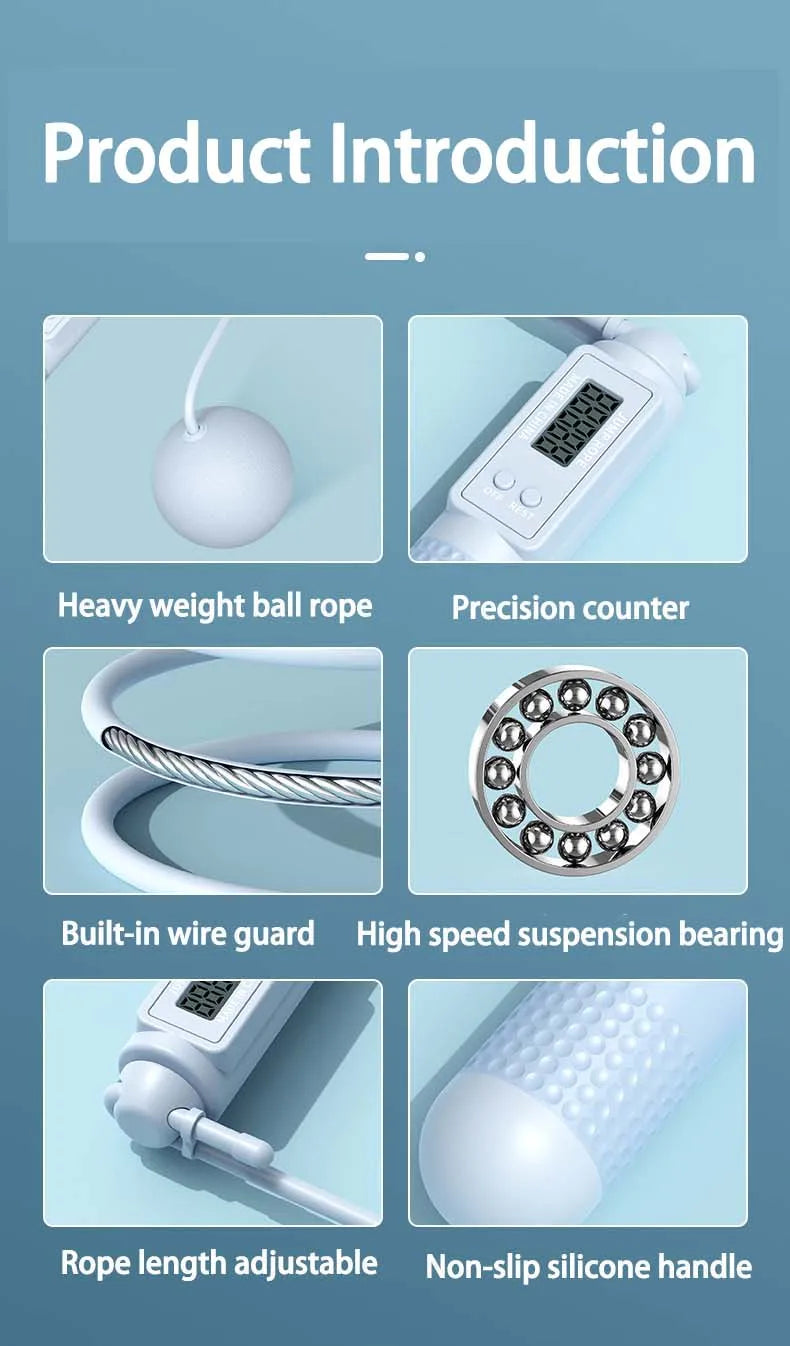 Intelligent Counting Cordless Jump Rope Professional Sports Fitness Adult Student Dual Purpose Jump Rope Sporting Goods