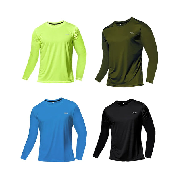 Quick Dry Breathable T-Shirt Sports Tops Training Clothes Long Sleeve T-Shirt Men's Autumn Running Gym Accessories Men Fitness