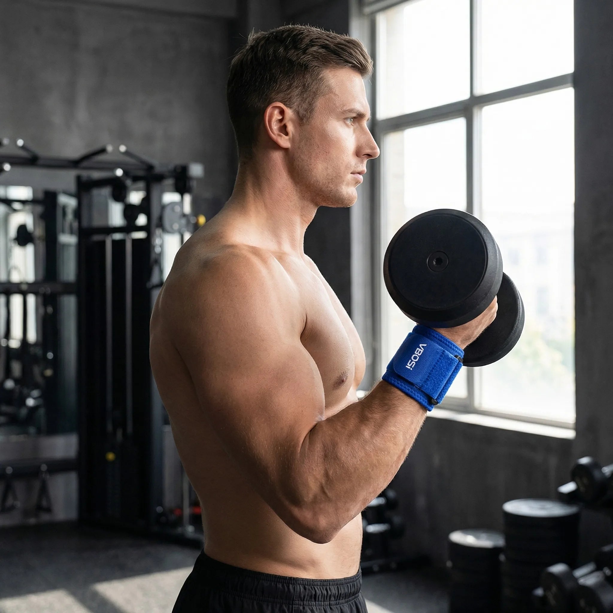 1 Piece Unisex Elastic Wrist Wraps Weight Lifting Brace Guard Band for Gym Fitness Protection Barbell Strap