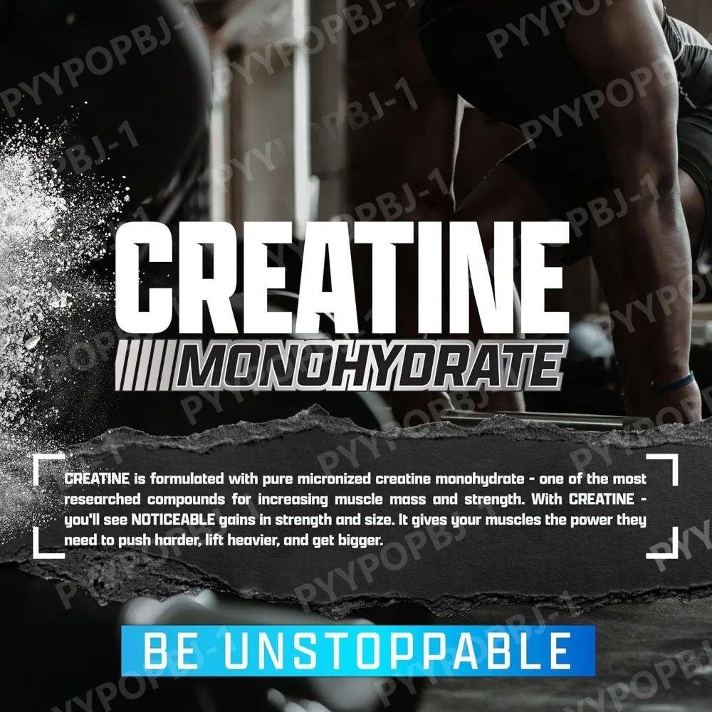 Creatine Monohydrate Powder 60 Servings Unflavored 5g Micronized Creatine Powder Gluten Free