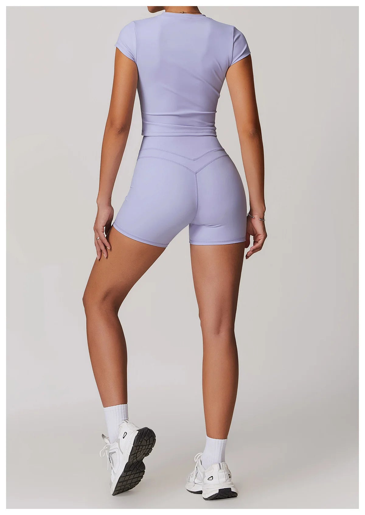 JUREN Women Clothes Yoga Top Sport T Shirt Fitness Clothes Short Sleeve Yoga Shirt Gym Top Workout Running Active Wear Sport Top