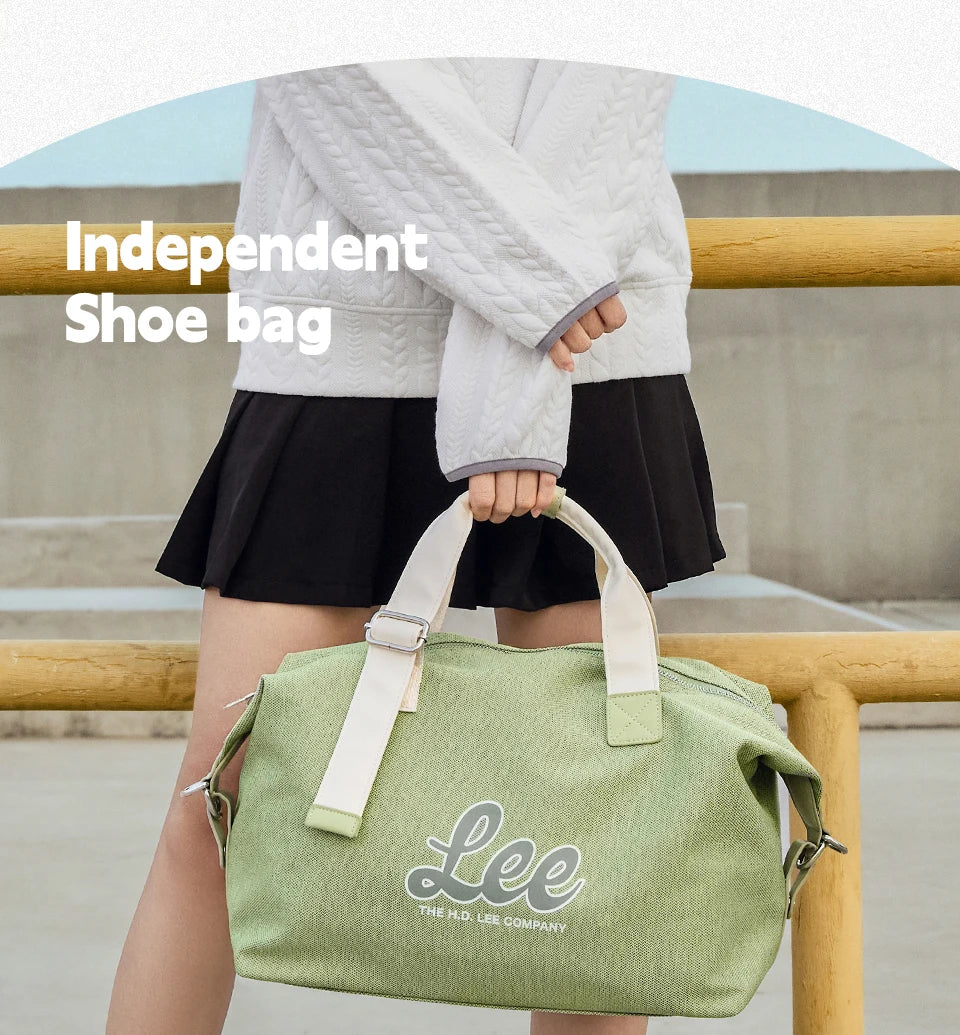 LEE Waterproof Ladies Weekend Travel Bag Women Medium Size Overnight Luggage Duffel Bag High Quality Gym Fitness Handbag School